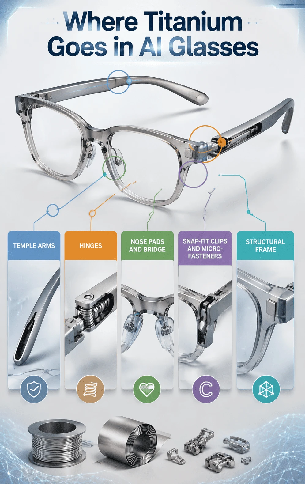 Where Titanium Goes in AI Glasses Where Titanium Goes in AI Glasses